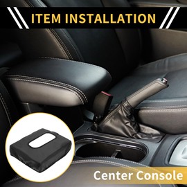 REPAIROCK Mittelkonsolen-Armlehnenabdeckung für GMC Sierra 2019-2023 Tahoe Mittelkonsolen-Pad Armlehnen-Schutz Microfaserleder mit Schwarz