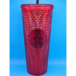 Starbucks Red Studded OU Oklahoma Sooners Tumbler Collegiate Series BRAND NEW