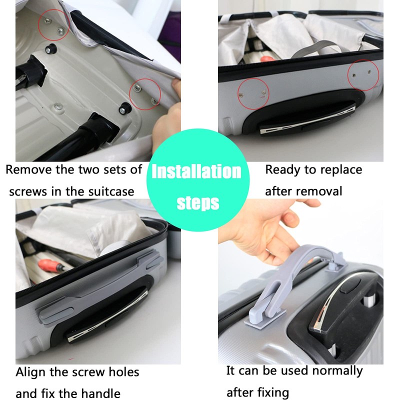Liekadijiae 2 Pieces Suitcase Handle, Luggage Suitcase Handle, Replacement Suitcase