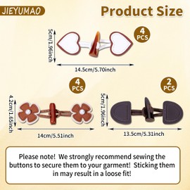 10 Pairs Leather Toggle Buttons, PU Leather Horn Buttons Coat Buttons, Sewing Buttons Replacement Buttons Clothing Buttons Sew-on Toggles Closures Sewing Accessories for Coat Jacket