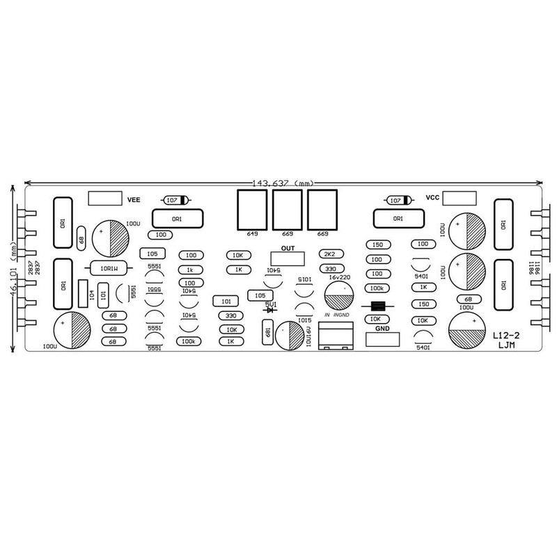 Lillyelectronics Mono Class AB L12-2 Power Amplifier Assembly 120W +