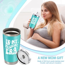 New Mom Gifts for Women, Pregnancy Gift for First Time Mothers, Mom to Be Tumbler, 20oz Insulated Cup with Lid & Straw for Wife, Sister, Daughter, Gender Reveal Baby Shower Mothers Day Present