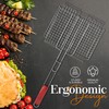 Alpine Cuisine BBQ Grill Basket 24.5 Inch Rectangular with Comfortable