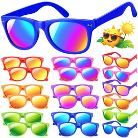 YADIYA Kids Sunglasses Bulk, Party Favors for Kids 4-8, 12 pack Neon Toddler Sunglasses For Boys Girls, UV 400 Protection, Goodie Bags Stuffers, Great Gift For Birthday, Beach, Pool Party Supplies