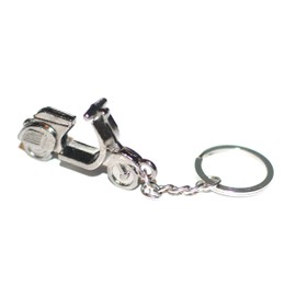 Komonee Scooter Moped Bike Key Chain Metal Silver Motorbike Keychain Mens Womens Keyring