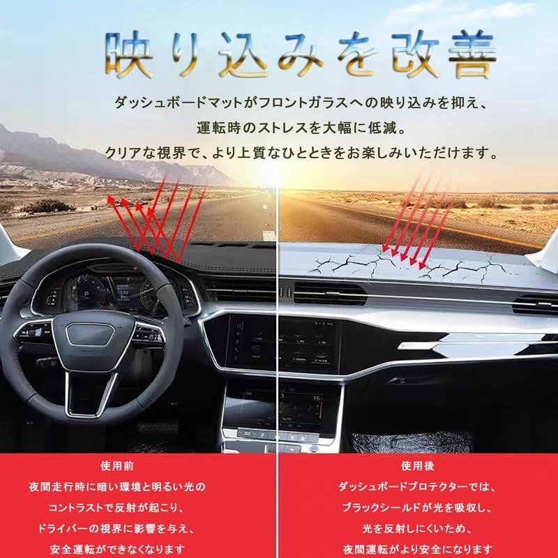 Model-Specific Car Dashboard Protective Cover Mat, Prevents Sun Damage, Interior
