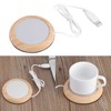 Creative USB Wooden Insulating Grain Bowls Drink Cup Mat Warmer