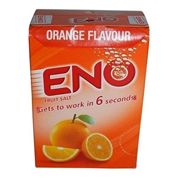 Eno Fruit Salt Antacid Powder - ORANGE Flavor - 1 Carton (30 Sachets)- 5 g Each