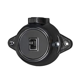 Retro Light On/Off Switch Black 10A