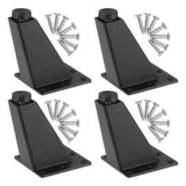 Color Set of 4 Adjustable Furniture Feet Triangle Feet Adjustable Kitchen Furniture Aluminum Alloy Furniture Legs Table Legs Breakfast Bar Black