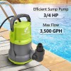 FLUENTPOWER 3/4HP Utility Pump 3500GPH Submersible Sump Pump with Manual
