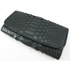 Pelgio Genuine Python Snake Skin Leather Women's Trifold Clutch Wallet