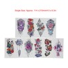 20pcs Temporary Tattoos Stickers Waterproof Long Lasting Flower Fake Tattoo