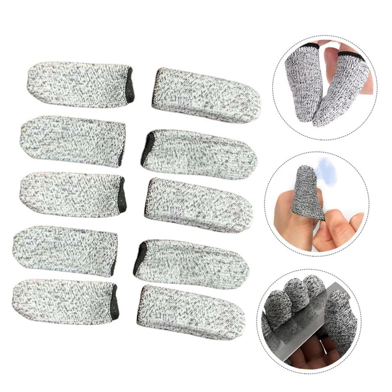 BESPORTBLE 10pcs Anti-cut Finger Cots Cut Resistant Protective Sleeves for