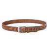 MILORDE Leather Braided Belts for Men, Handmade, Causal Woven Leather