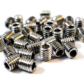 M4 x 8 Cup Point Set Screws (16 Pack) M4 Metric Threads Hex/Allen Key Socket Cup Point Threaded Grape/Set Screws A2 Stainless Steel Pack of 8