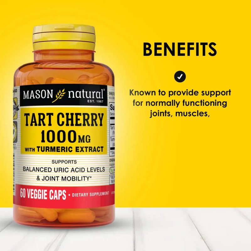 Mason Natural Extracto De Cereza Ácida 1000mg Con Cúrcuma