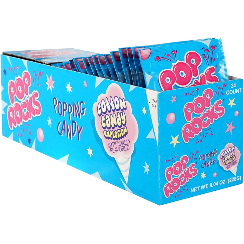 Pop Rocks Cotton Candy, 24 Pack, Fun Candy For Kids
