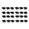 Matte Black Cast Iron Forest Bear Drawer Cabinet Pull Set