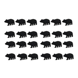 Matte Black Cast Iron Forest Bear Drawer Cabinet Pull Set of 24