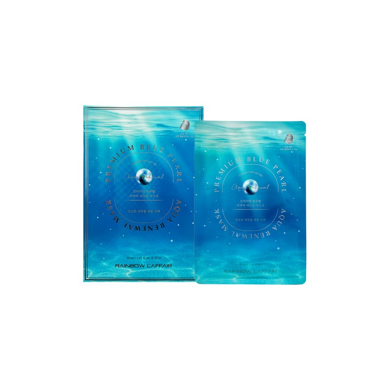 Rainbow Raphael Premium Blue Pearl Aqua Renewal Mask Pack 30ml