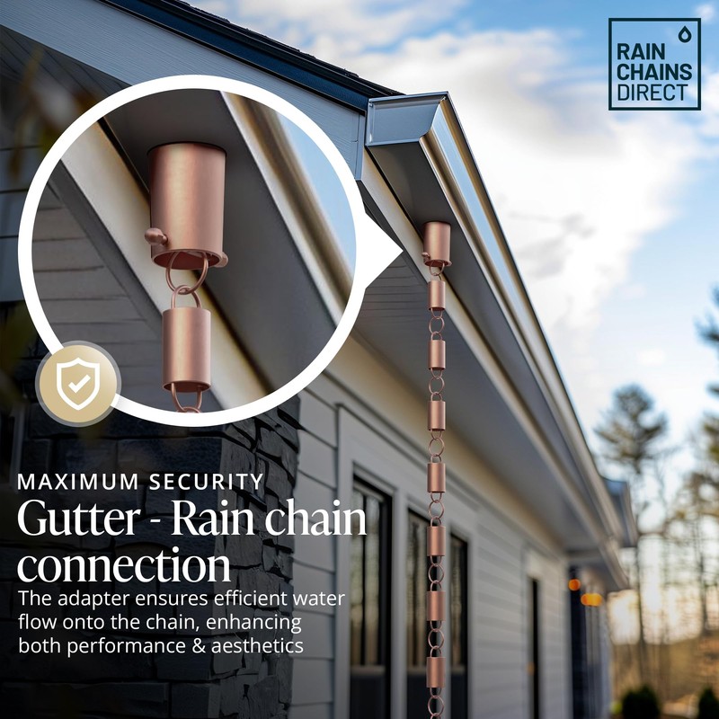 Rain Chains Direct - Rain Chain Gutter Adapter/Installer in Pure