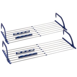 PEARL Socks Dryer: Set of 2 Premium Telescopic Clothes Dryer for Radiators, 4 m Extendible (Radiator Clothes Airer, Foldable Clothes Airer)