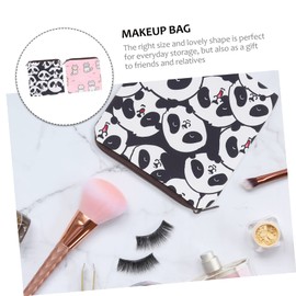 COLLBATH 2pcs Cartoon Sanitary Napkin Storage Bags Adorable Polyester Lipstick Holders for Travel and Everyday Use Panda Design