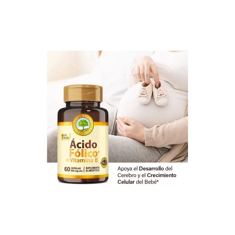 Ácido Fólico + Vitamina E - 60 Cápsulas - Naturelab