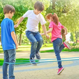 WWCFKID Gummitwist Girls Boys with Instructions Indoor and Outdoor Toy for Children from 5, 6, 7, 8, 9, 10, 11, 12 Years, Garden Toy for School Enrolment, Gifts for Girls and Boys