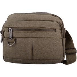 WYE LEATHER Womens/Mens Canvas Work/Travel/Holiday Shoulder/Cross Body Bag - Green