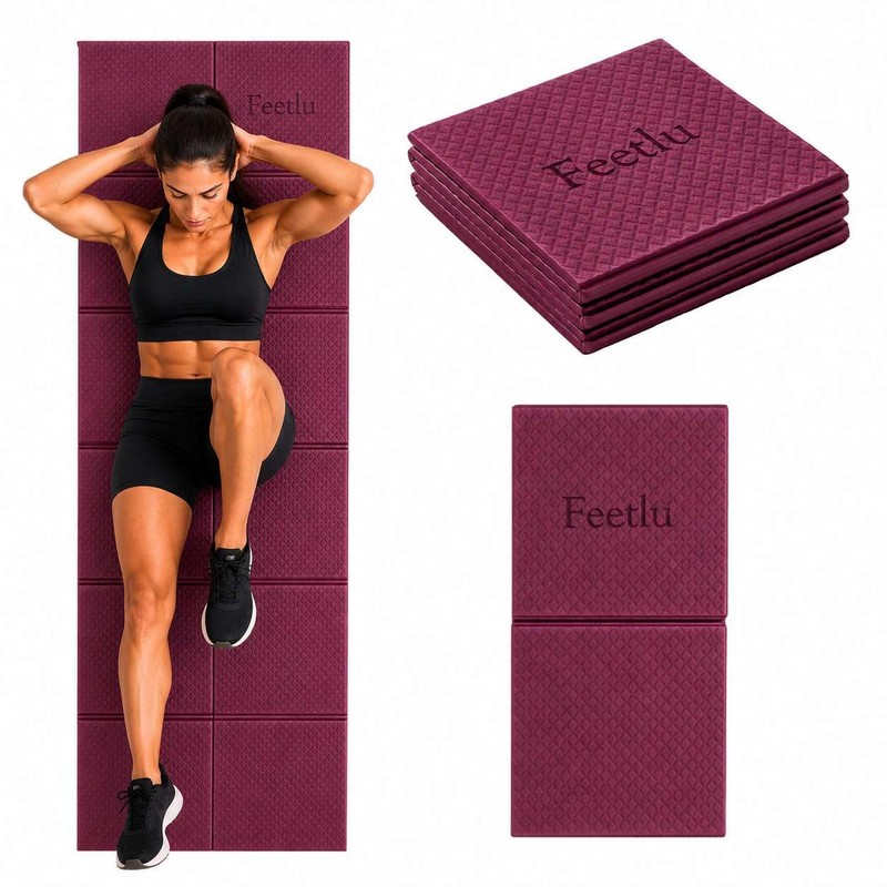 Esterilla de Yoga Plegable Feetlu - 72 x 24 Pulgadas