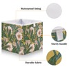 Blueangle Retro Floral Pattern Cube Storage Bin, 11 x 11