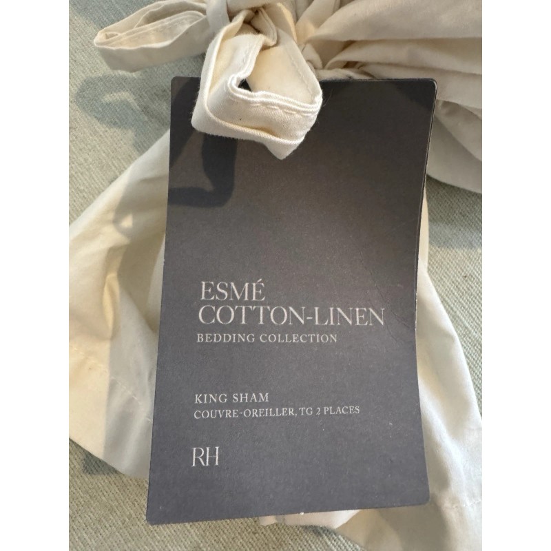 Restoration Hardware RH Restoration hardware ESMÉ COTTON-LINEN KING SHAM twilit