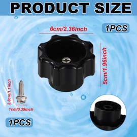 BOXOB 630-7965 Wall Hydrant Handle Kit, Compatible with Prier Mansfield 500 400 300 Outdoor Wheel Shaped Frost Proof Hydrant Faucet Hose Bib Spigot Handle Repair Replacement & Screw Parts Accessories