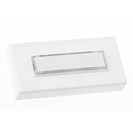 Huber Steel Rectangular Bell Push, 1-way, Surface Mounted, Illuminated 12121 Polystyrene