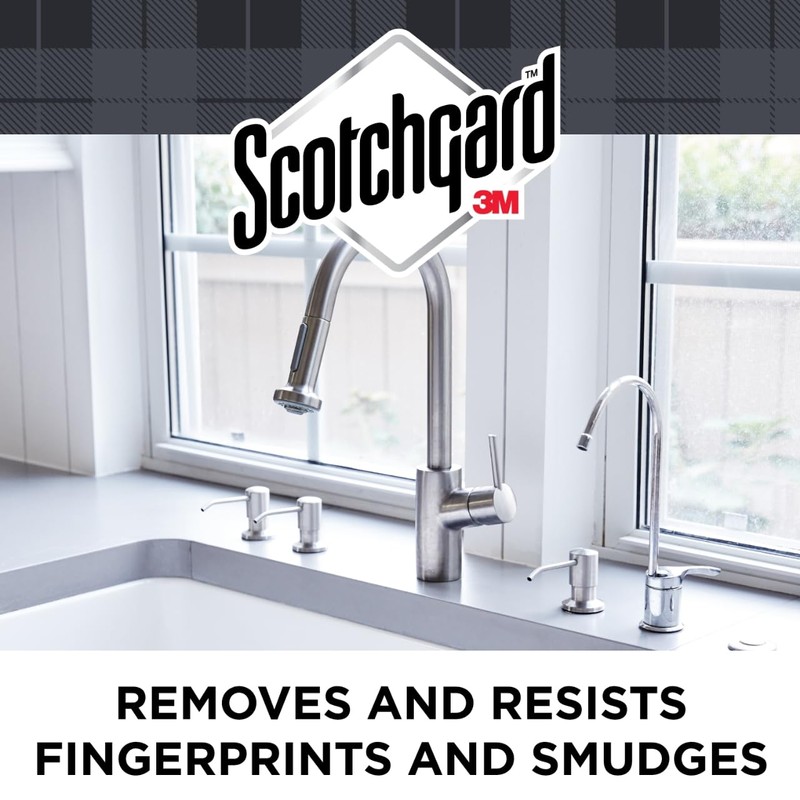 Scotchgard Stainless Steel Cleaner Resists Fingerprints & Smudges, No Drip