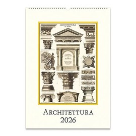 Cavallini 2026 Architecttura Wall Calendar, 13x19 Inches, 12 Page-A-Month Hanging Calendar, Ideal for Architecture Lovers, Beautiful and Organized
