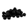 60ct Matte Jet Black Shatterproof Christmas Ball Ornaments 2.5" (60mm)