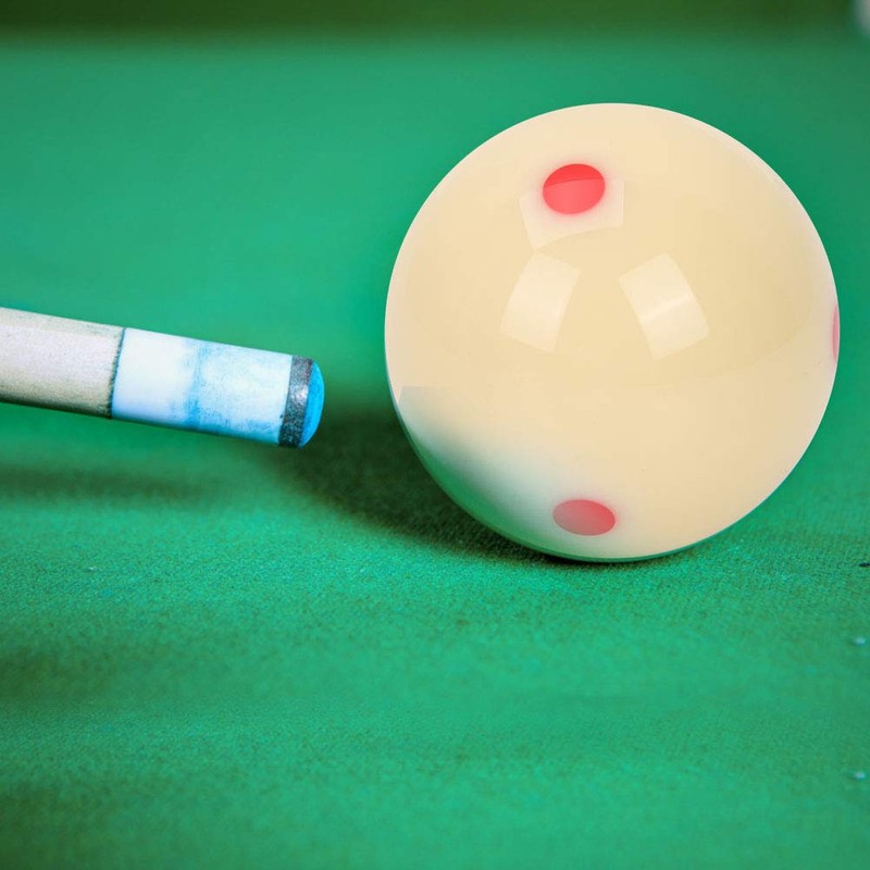 Alomejor Red Dot Spot Pool Ball, 2.25" White Match Ball