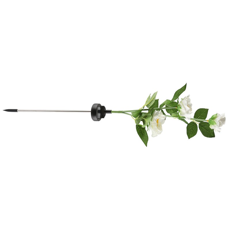 Solar Power LED Camellia Flower Light for Outdoor Yard Garden