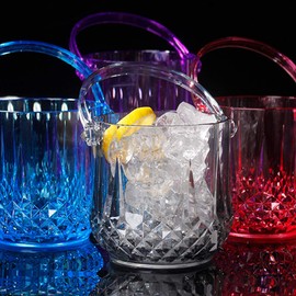 simple durability for ice container, acrylic ice bucket, cafe bar(Diamond ice bucket transparent)