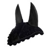 HKM, 3387, zanzariera a Cuffia per Orecchie, Colore: Nero/Nero, purosangue