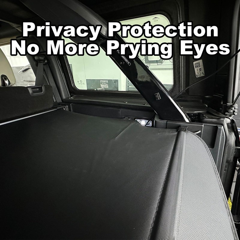 Volcaner Cargo Cover for Ford Bronco Accessories 2024-2021(4-Door),Retractable Carbon Fiber