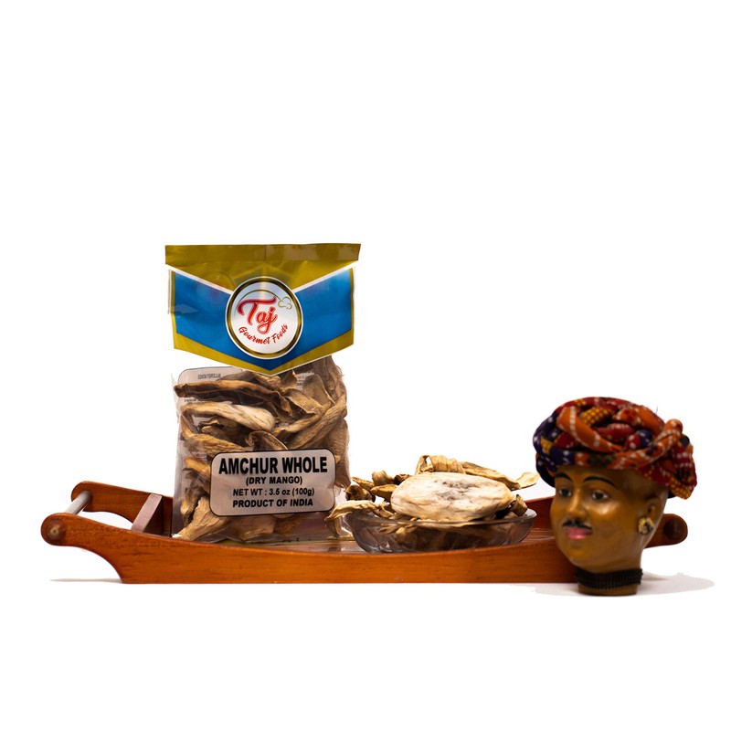 TAJ Premium Indian Amchur Whole Slices, Dried Mango, 3.5 Ounce