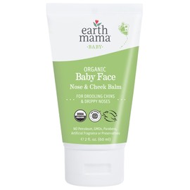 Earth Mama Organic Baby Face Nose & Cheek Balm | Moisturizer with Calendula Oil for Dry Skin Care, Natural Petroleum Jelly Alternative (2-Fluid Ounce)
