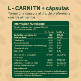 L Carnitina  Cla  Vinagre De Manzana 200cap Vitalbotanics                                                                                             
