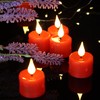 yunsheng 12PCS Red Rechargeable LED Tea Lights Candles with Remote,