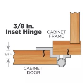 Liberty (2 Hinges) 3/8” Self Closing Hinge (Antique Brass) H0104AC-AB-03