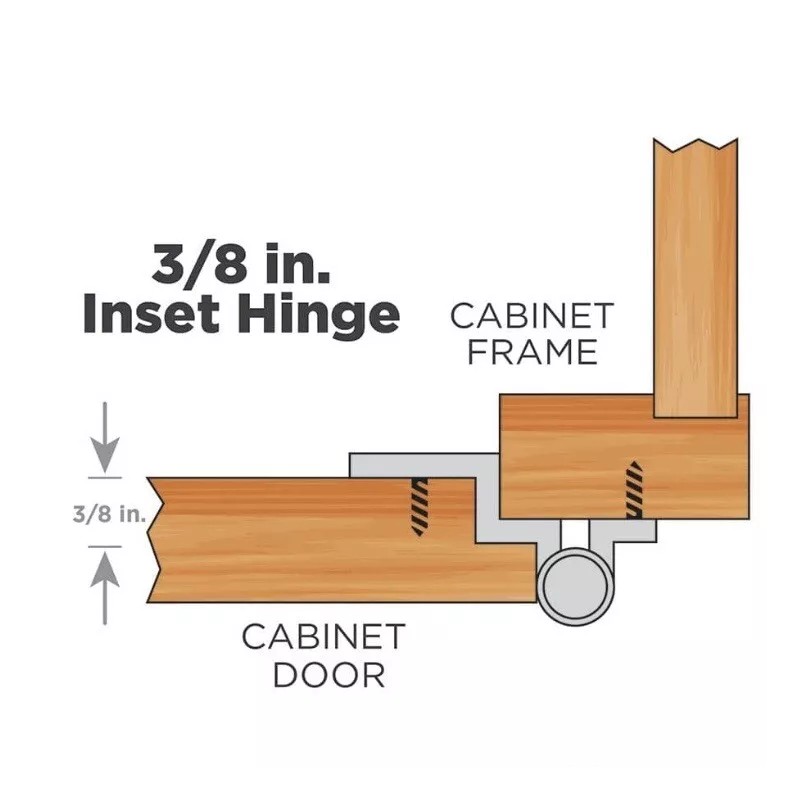Liberty (2 Hinges) 3/8” Self Closing Hinge (Antique Brass) H0104AC-AB-03